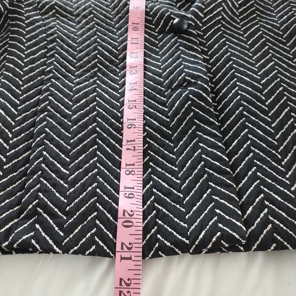 Emporio Armani Black Chevron Blazer Jacket EU 40 - Picture 13 of 15